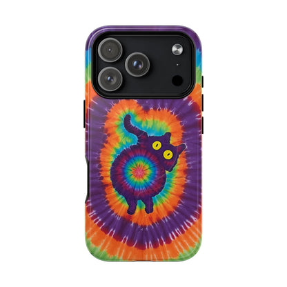 FUNNY CAT SWIRL MAGNETIC PHONE CASE - TLNO1604261