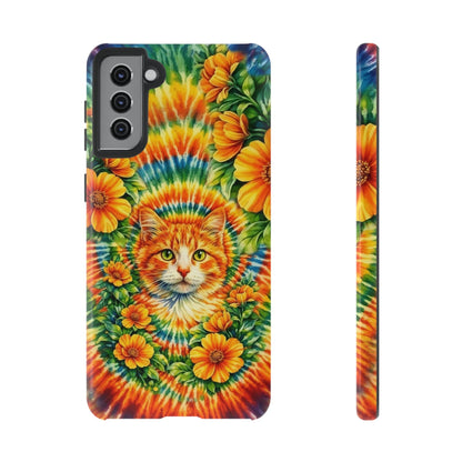 FLORAL CAT SWIRL PHONE CASE - TLHG2204264