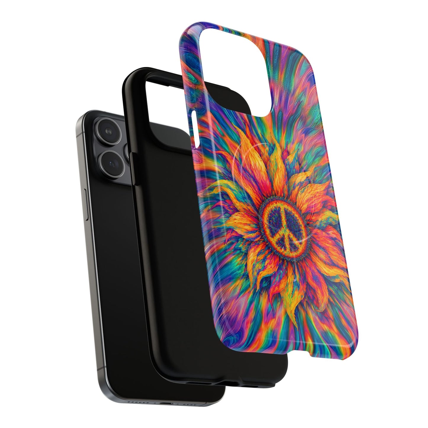 SUNFLOWER PEACE BURST MAGNETIC PHONE CASE - TLTW2906268