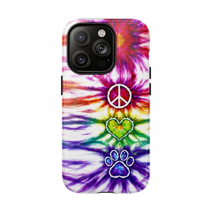 PEACE LOVE PAW PRINT MAGNETIC PHONE CASE - TLHG1304266