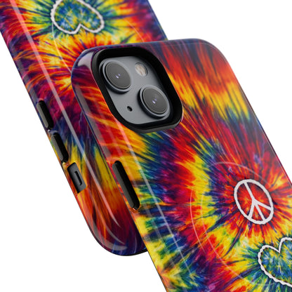 PEACE LOVE PAW PRINT COLORFUL MAGNETIC PHONE CASE - TLNT1604262