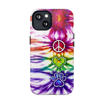 PEACE LOVE PAW PRINT MAGNETIC PHONE CASE - TLHG1304266
