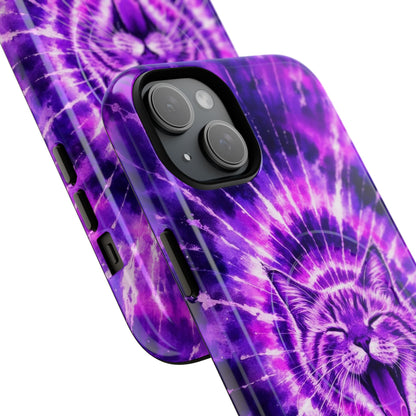 CAT PURPLE SWIRL MAGNETIC PHONE CASE  - TLHN1504263