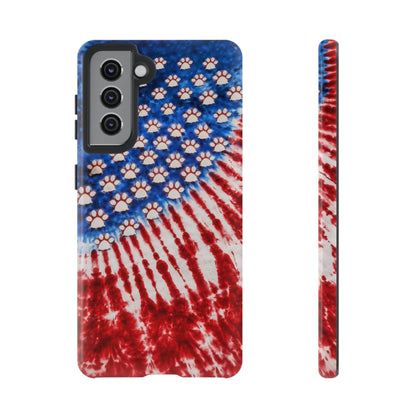 PAW PRINT RED WHITE & BLUE PHONE CASE - TLHG1704262