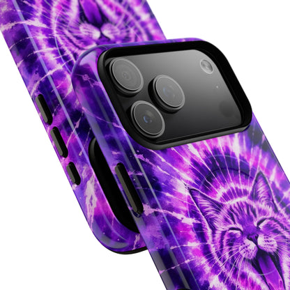 CAT PURPLE SWIRL MAGNETIC PHONE CASE  - TLHN1504263