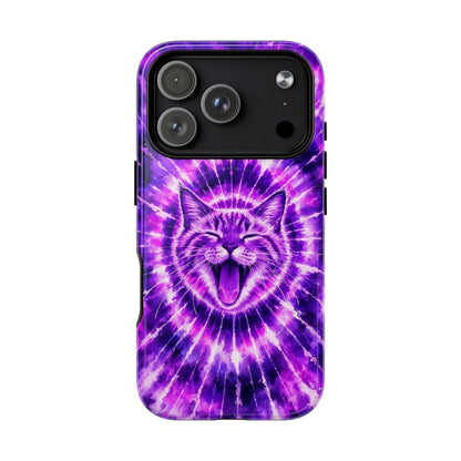 CAT PURPLE SWIRL MAGNETIC PHONE CASE  - TLHN1504263