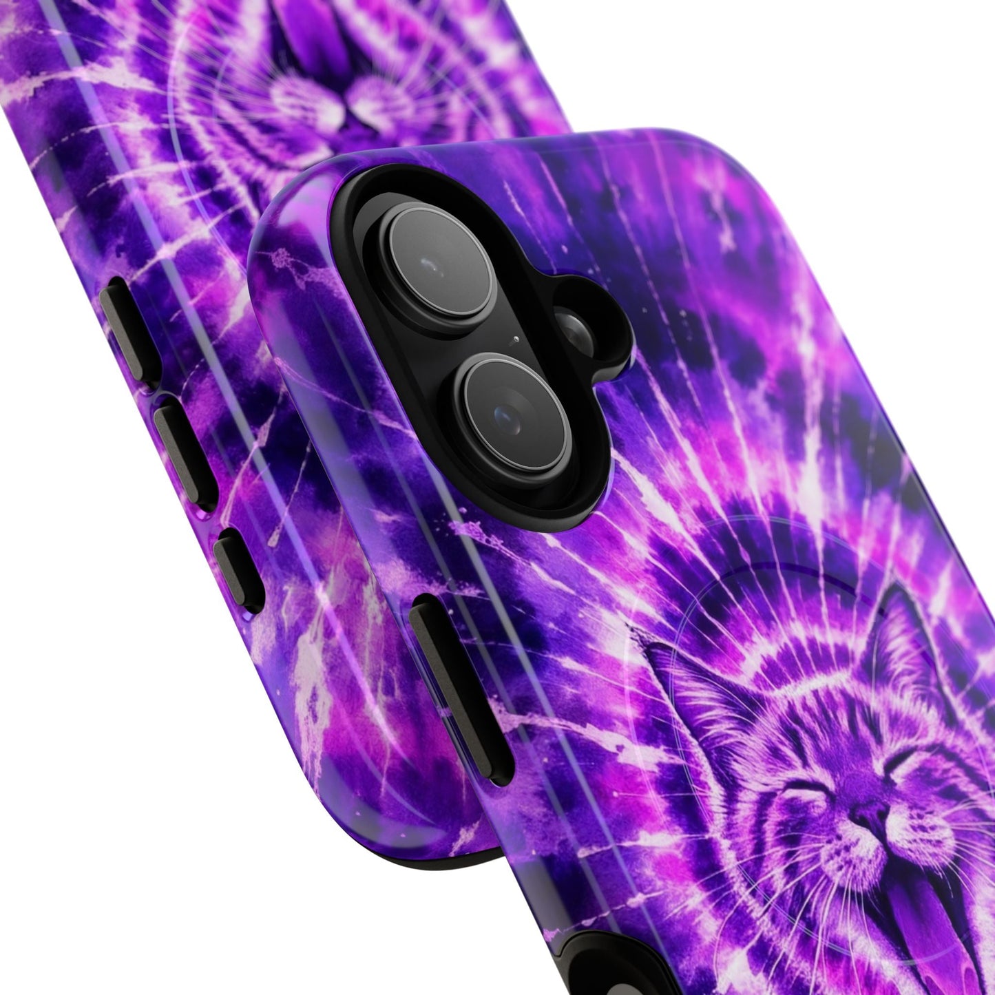 CAT PURPLE SWIRL MAGNETIC PHONE CASE  - TLHN1504263