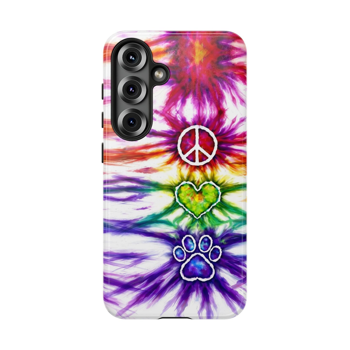 PEACE LOVE PAW PRINT SWIRL PHONE CASE - TLHG1304266