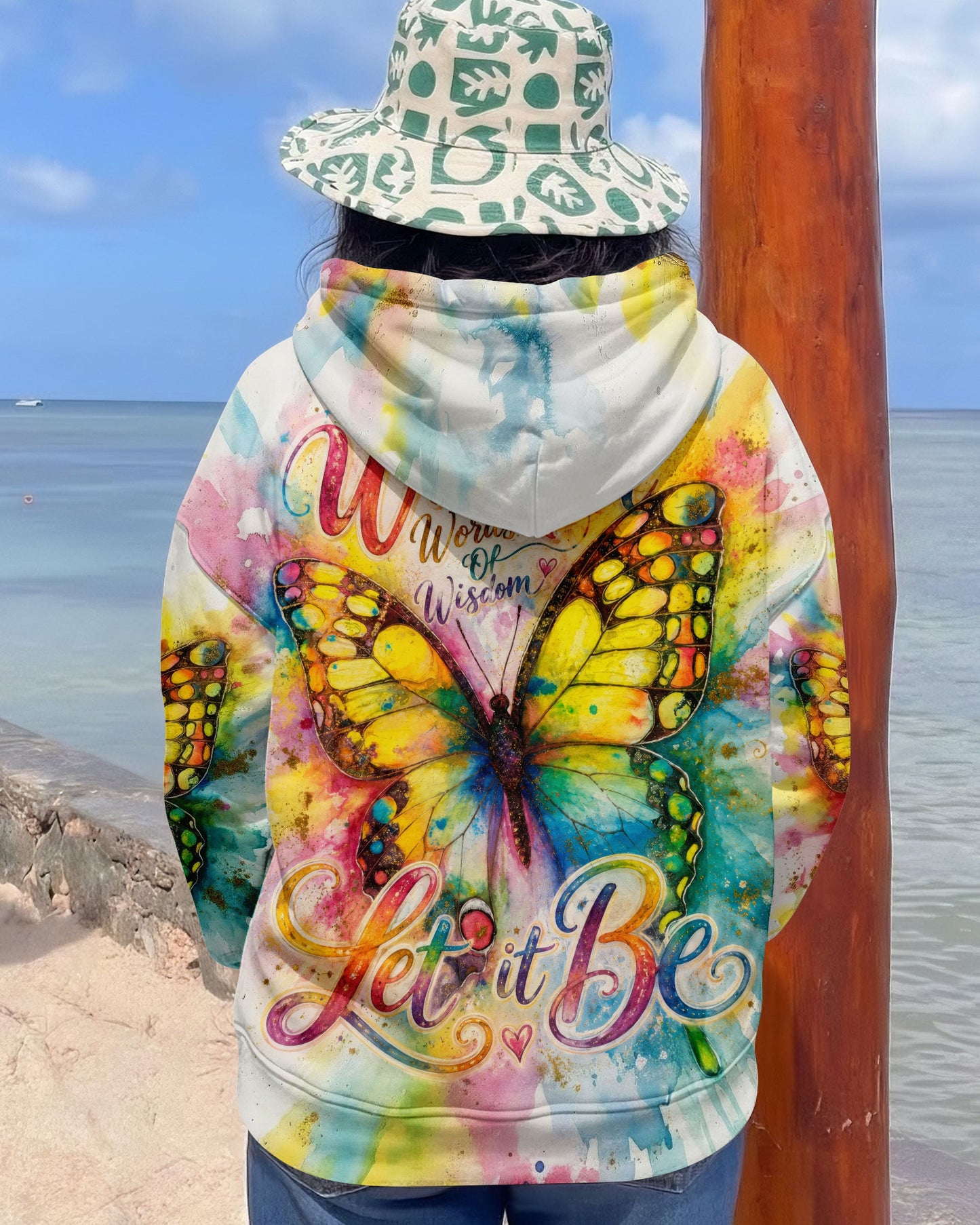 WHISPER WORDS OF WISDOM LET IT BE BUTTERFLY ALL OVER PRINT  - TLTW1305264