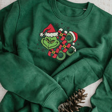 Load image into Gallery viewer, Embroidered G-r-i-n-c-h Ho Ho Ho Christmas Hoodie Sweatshirt T-Shirt
