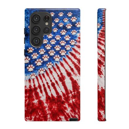 PAW PRINT RED WHITE & BLUE PHONE CASE - TLHG1704262