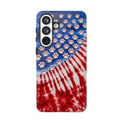 PAW PRINT RED WHITE & BLUE PHONE CASE - TLHG1704262