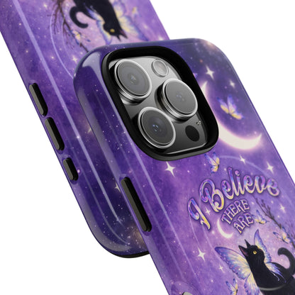 I BELIEVE THERE ARE ANGELS AMONG US BLACK CAT MAGNETIC PHONE CASE  - TLNO2605262