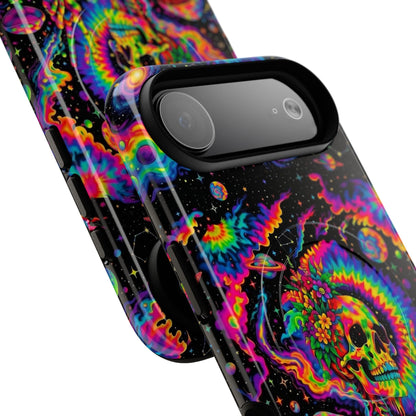 HIPPIE SKULL PSYCHEDELIC MAGNETIC PHONE CASE  - TLNO2904262