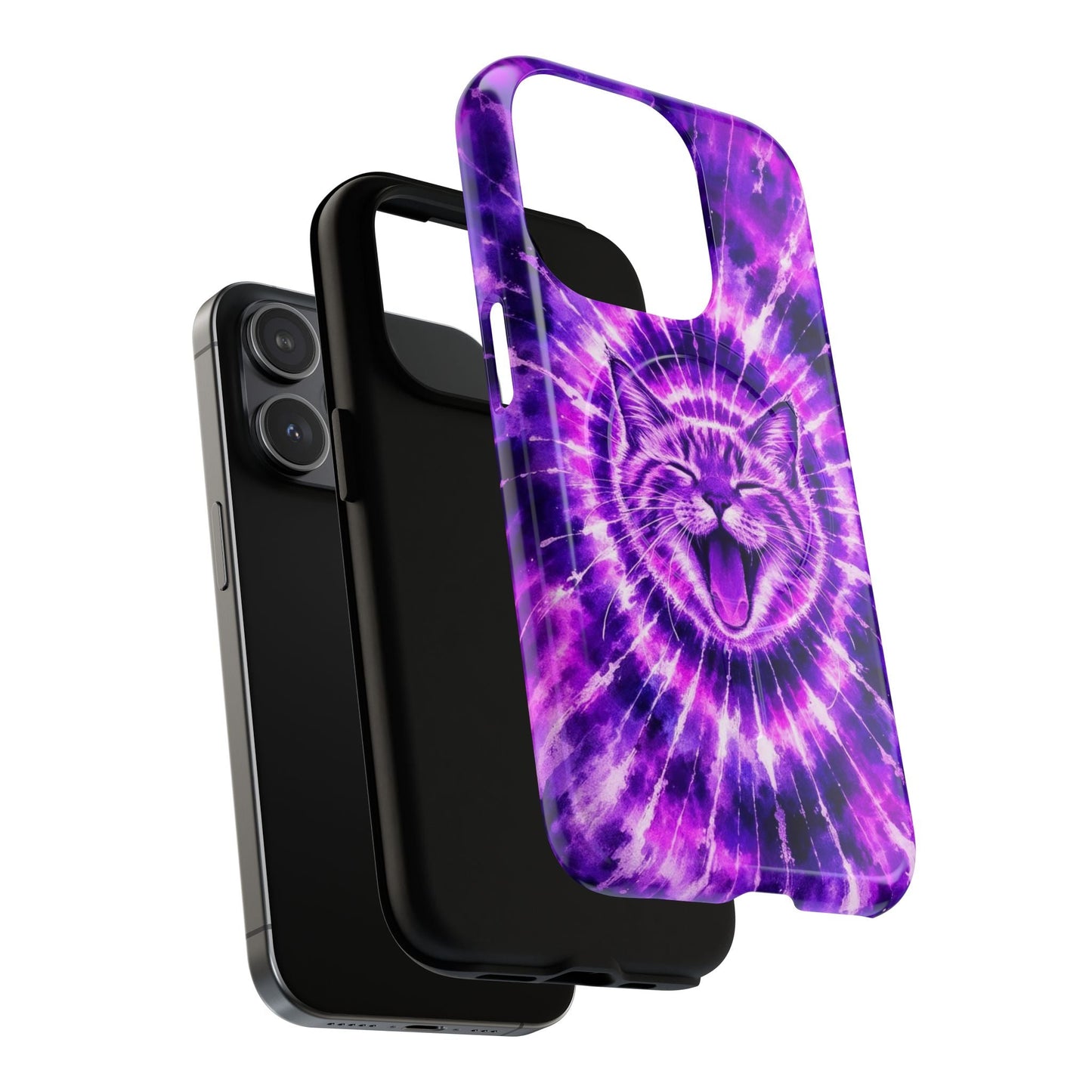 CAT PURPLE SWIRL MAGNETIC PHONE CASE  - TLHN1504263