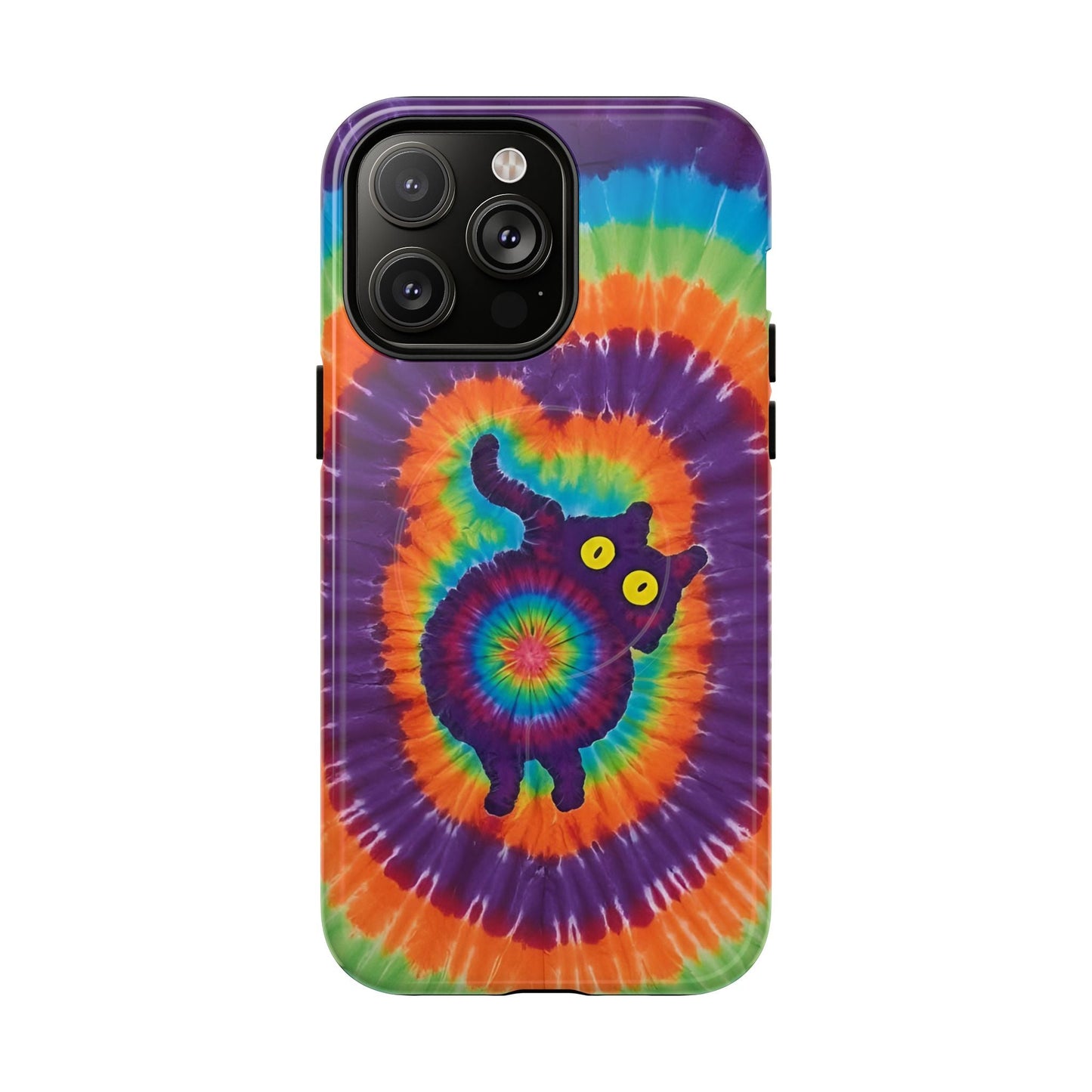 FUNNY CAT SWIRL MAGNETIC PHONE CASE - TLNO1604261