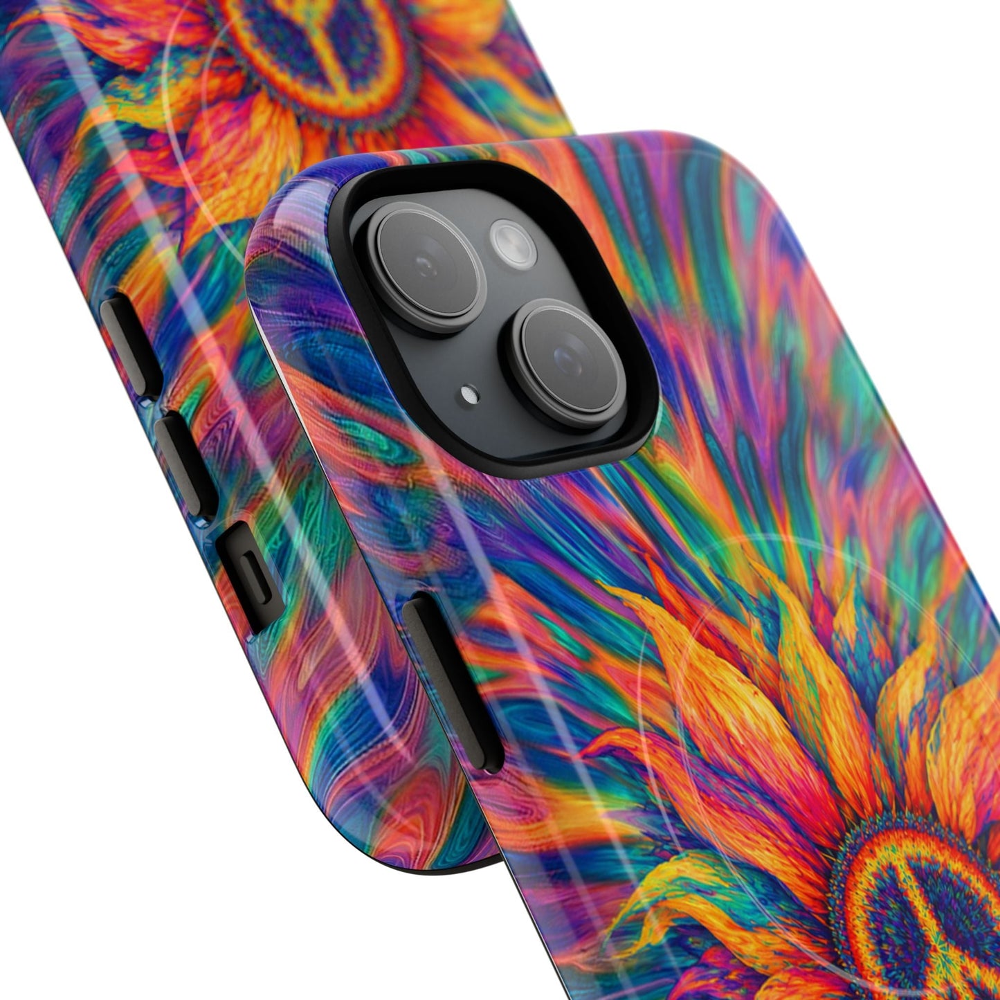 SUNFLOWER PEACE BURST MAGNETIC PHONE CASE - TLTW2906268