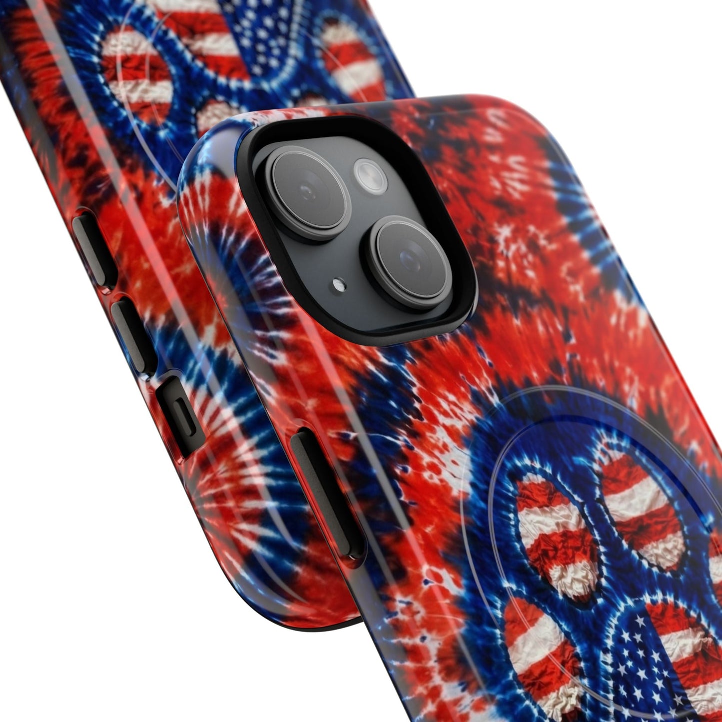 PAW PRINT RED WHITE & BLUE MAGNETIC PHONE CASE  - TLHN0405264