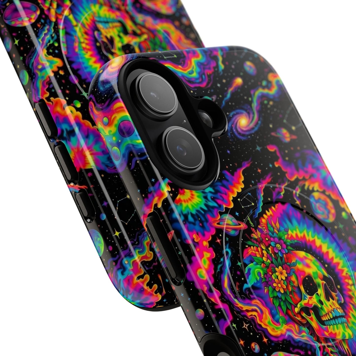 HIPPIE SKULL PSYCHEDELIC MAGNETIC PHONE CASE  - TLNO2904262