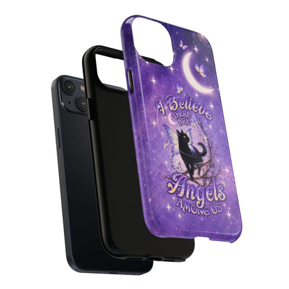 I BELIEVE THERE ARE ANGELS AMONG US BLACK CAT MAGNETIC PHONE CASE  - TLNO2605262