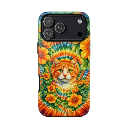 FLORAL CAT SWIRL PHONE CASE - TLHG2204264