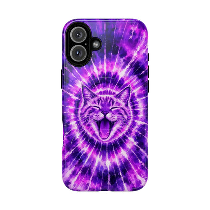 CAT PURPLE SWIRL MAGNETIC PHONE CASE  - TLHN1504263