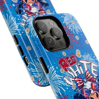 RED WHITE AND MOOO COW MAGNETIC PHONE CASE  - TY1306262