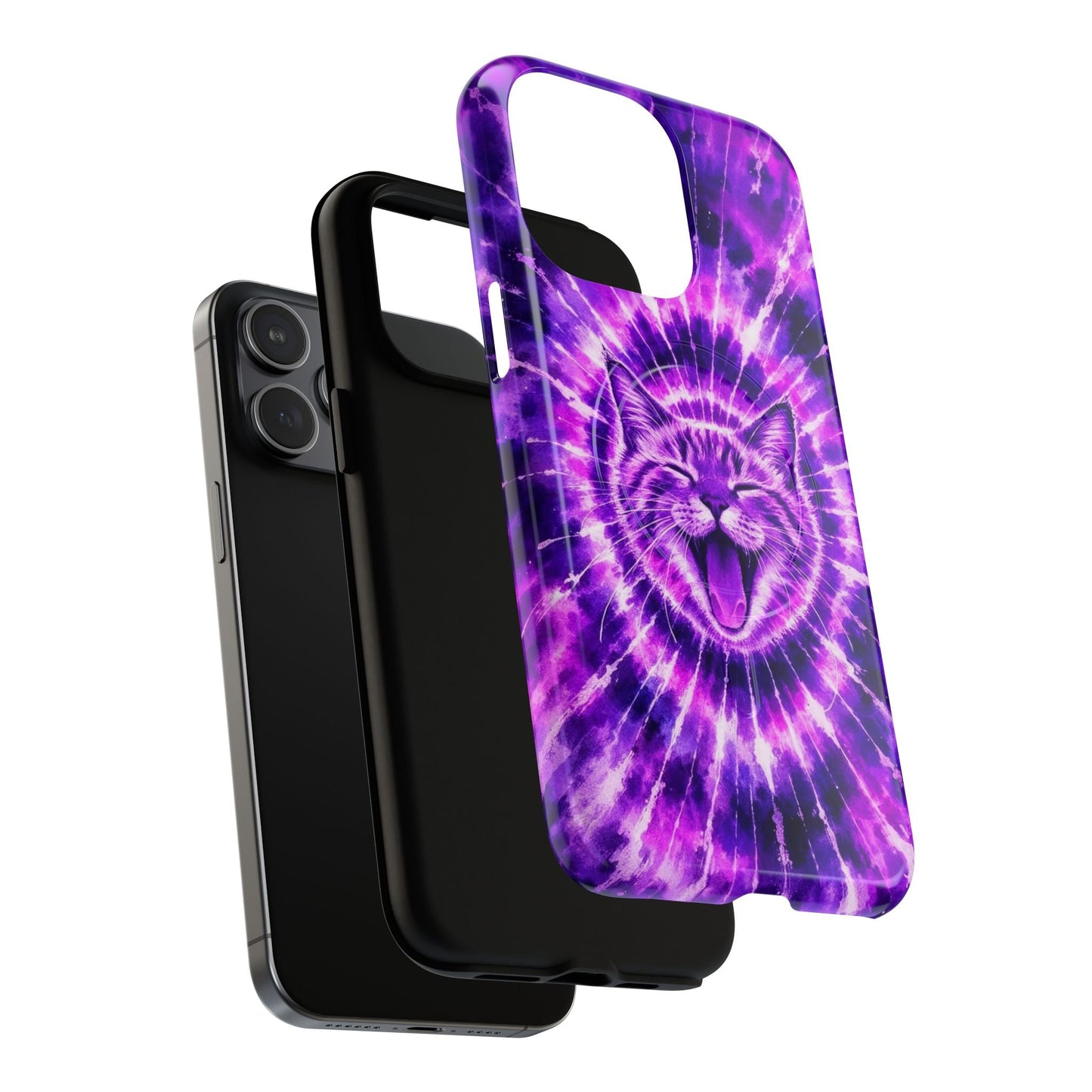 CAT PURPLE SWIRL MAGNETIC PHONE CASE  - TLHN1504263
