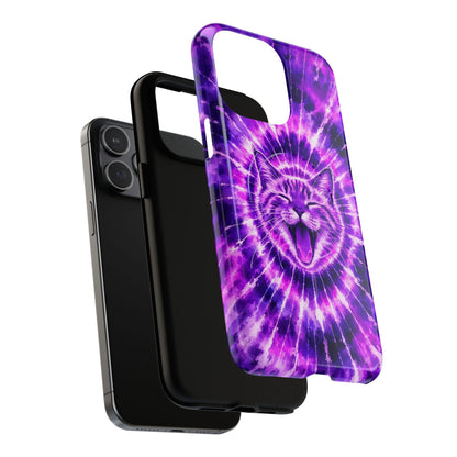 CAT PURPLE SWIRL MAGNETIC PHONE CASE  - TLHN1504263
