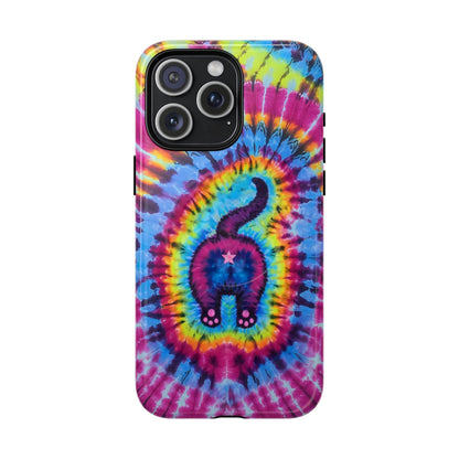 CAT COLORFUL SWIRL PATTERN MAGNETIC PHONE CASE - TLTW1404263