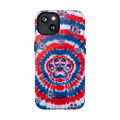 RED WHITE AND BLUE PAW MAGNETIC PHONE CASE - TYQY2004253