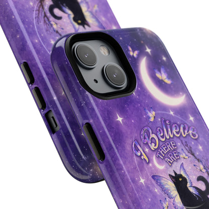 I BELIEVE THERE ARE ANGELS AMONG US BLACK CAT MAGNETIC PHONE CASE  - TLNO2605262