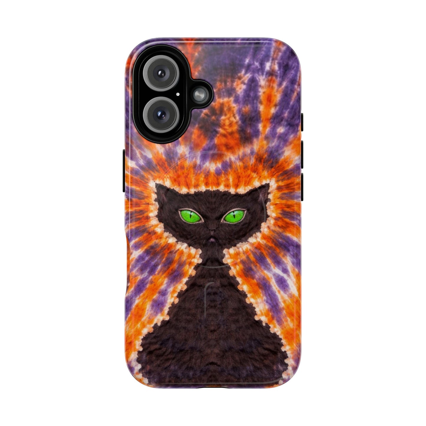 BLACK CAT PURPLE & ORANGE MAGNETIC  PHONE CASE  - TLHN2404264