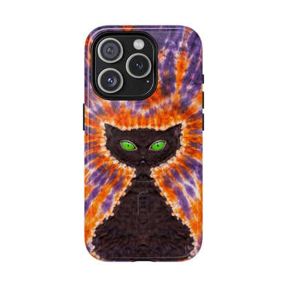 BLACK CAT PURPLE & ORANGE MAGNETIC  PHONE CASE  - TLHN2404264