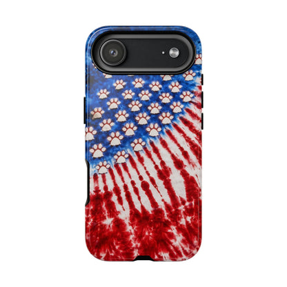 PAW PRINT RED WHITE & BLUE PHONE CASE - TLHG1704262