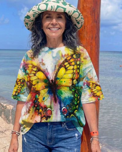 WHISPER WORDS OF WISDOM LET IT BE BUTTERFLY ALL OVER PRINT  - TLTW1305264