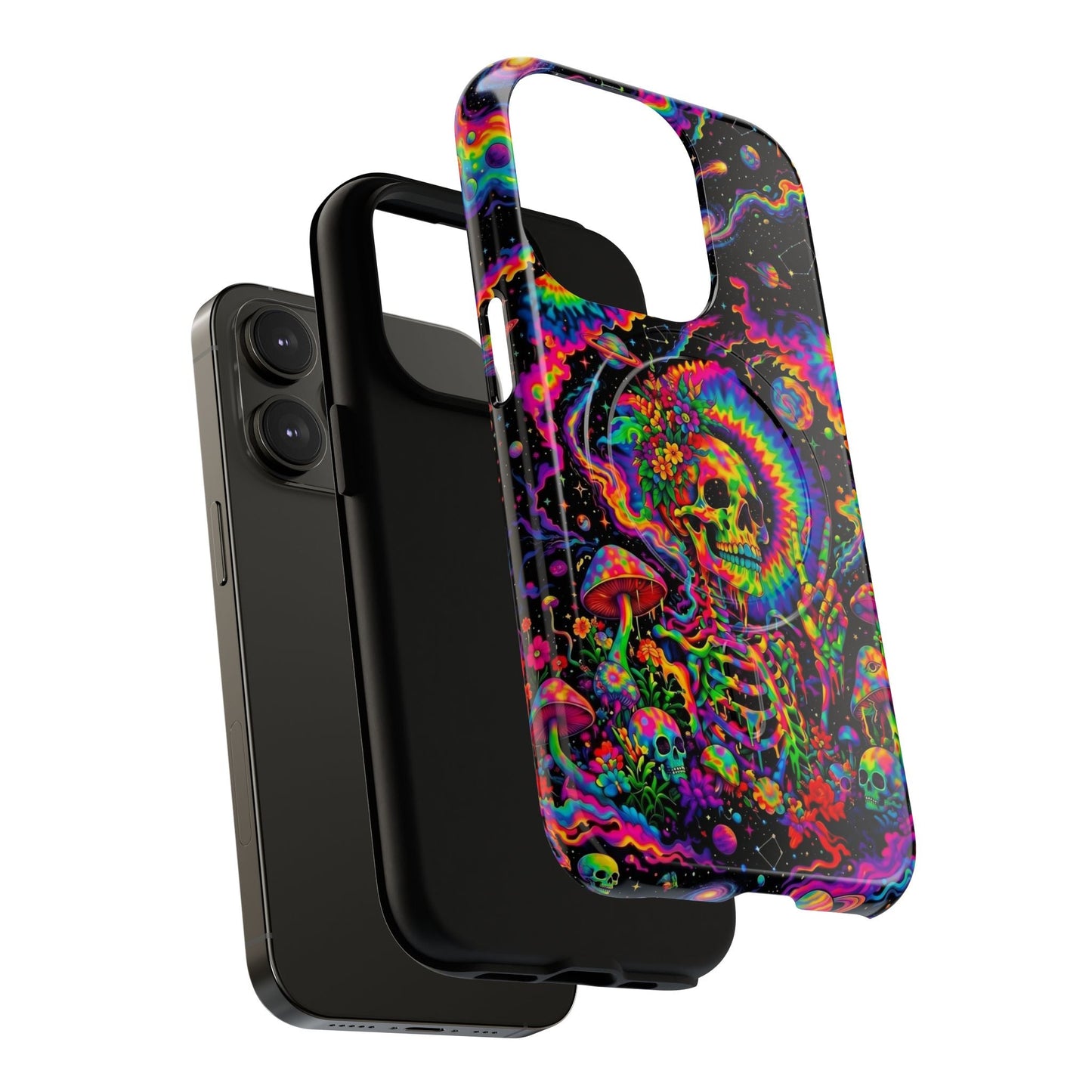 HIPPIE SKULL PSYCHEDELIC MAGNETIC PHONE CASE  - TLNO2904262
