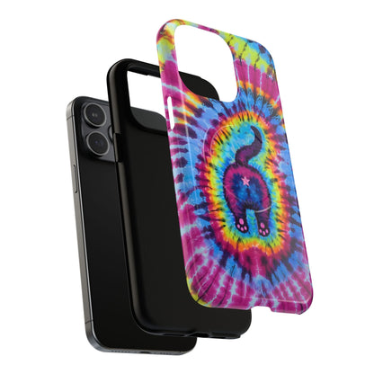 CAT COLORFUL SWIRL PATTERN MAGNETIC PHONE CASE - TLTW1404263
