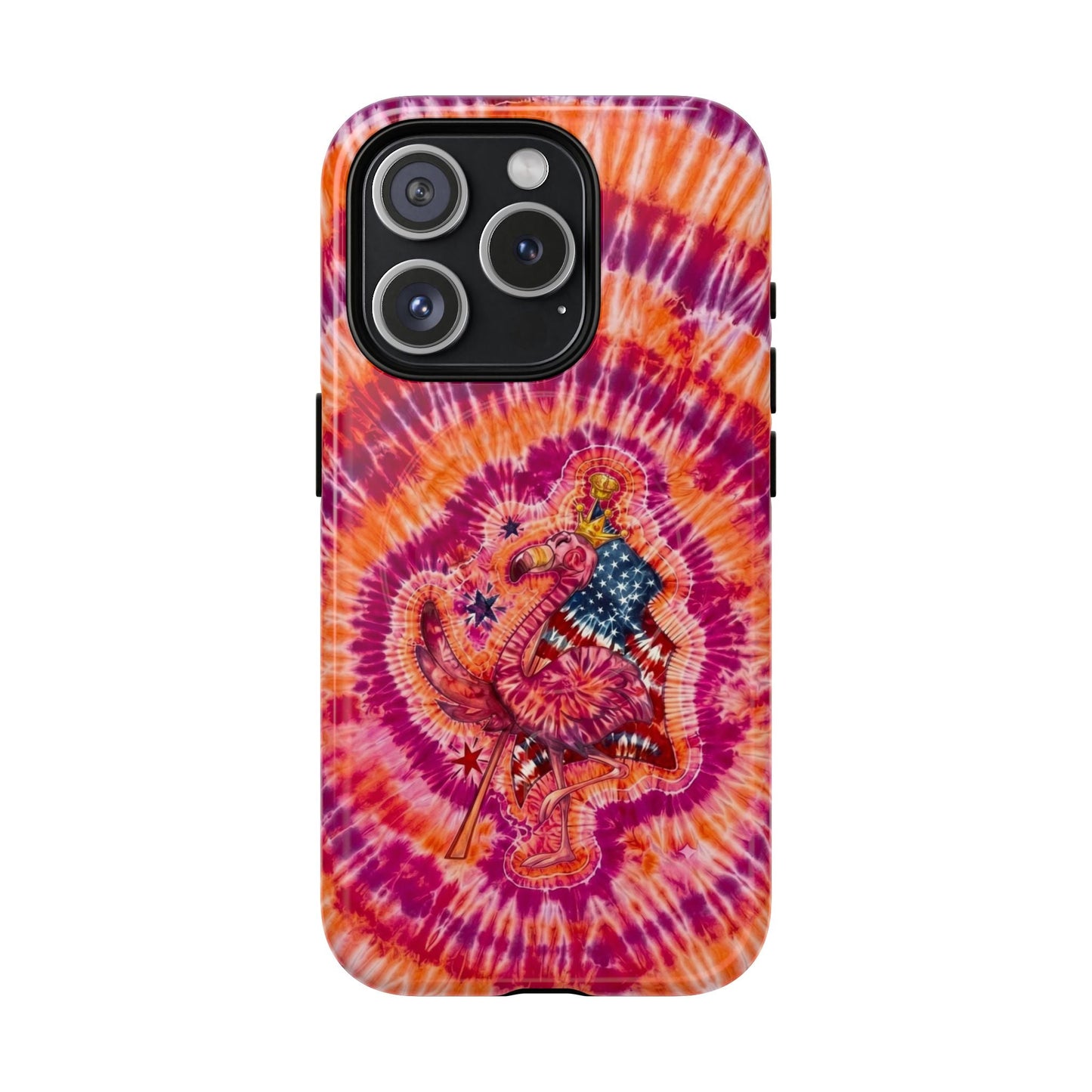 RED WHITE & BLUE FLAMINGO SWIRL MAGNETIC PHONE CASE  - TLNO0405262
