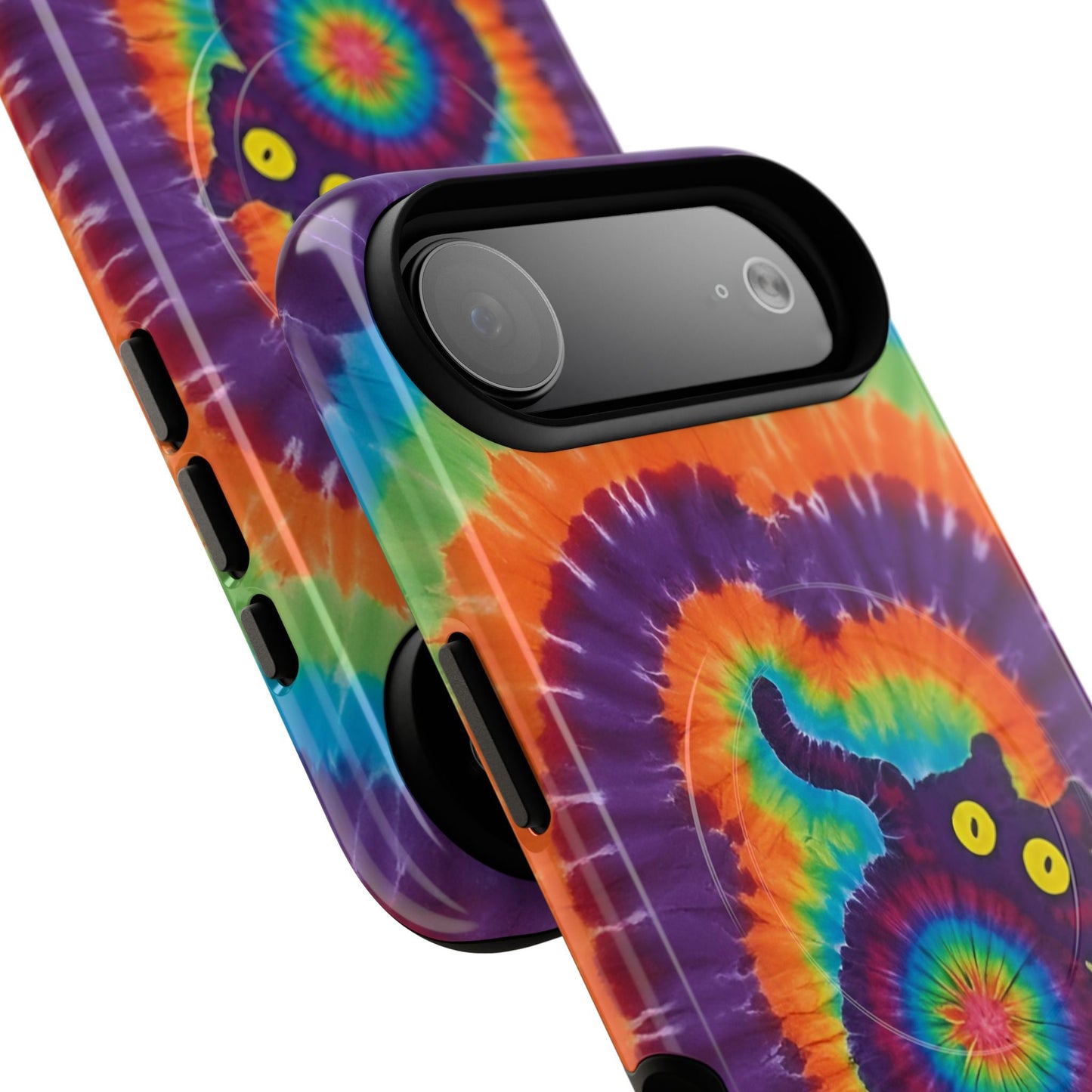 FUNNY CAT SWIRL MAGNETIC PHONE CASE - TLNO1604261