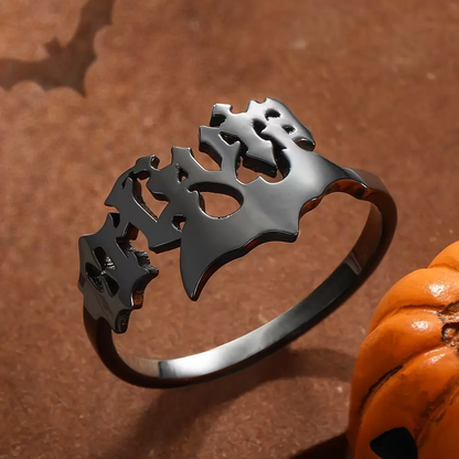 Personalized Halloween Gothic Name Ring
