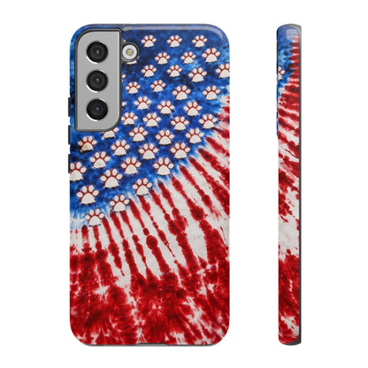 PAW PRINT RED WHITE & BLUE PHONE CASE - TLHG1704262