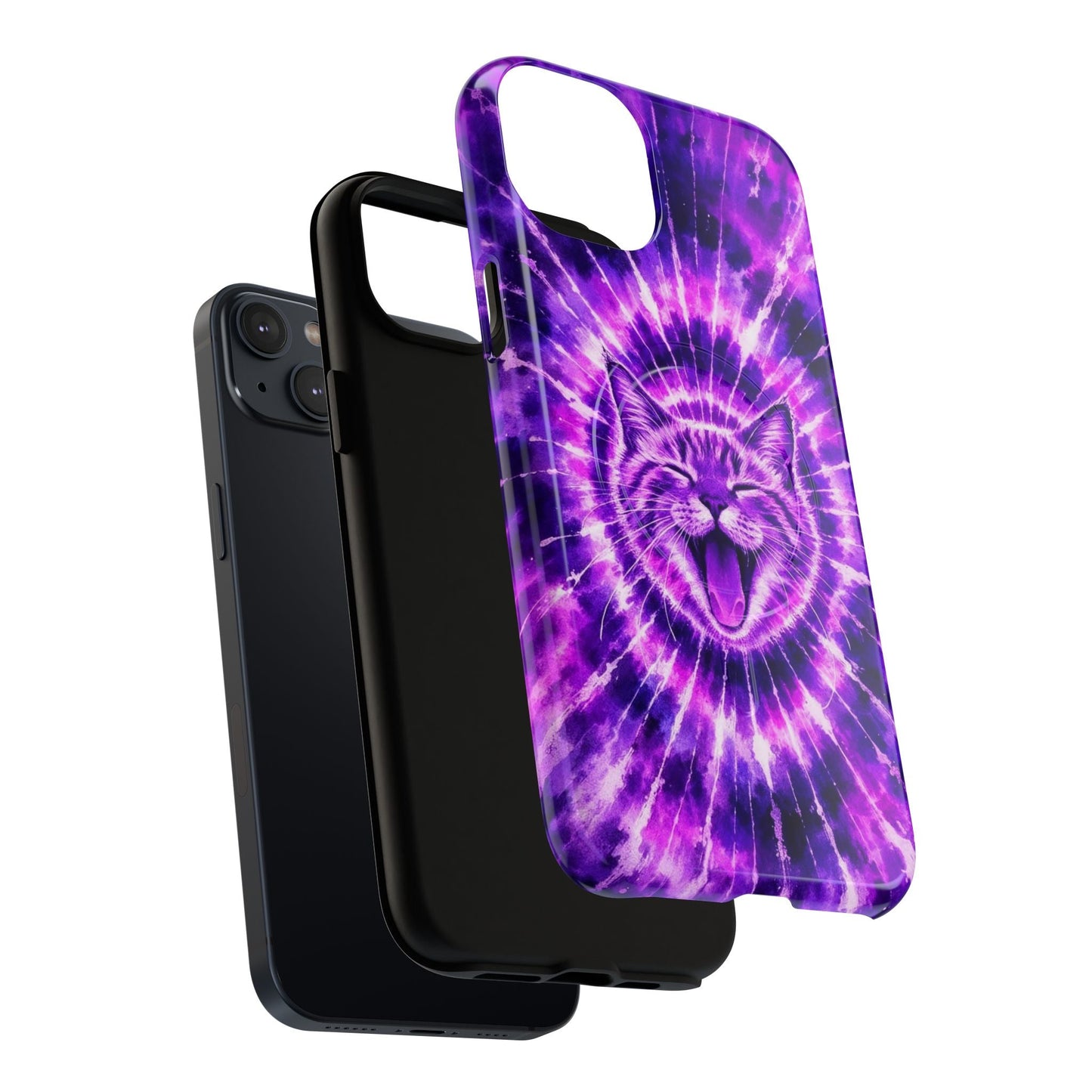 CAT PURPLE SWIRL MAGNETIC PHONE CASE  - TLHN1504263