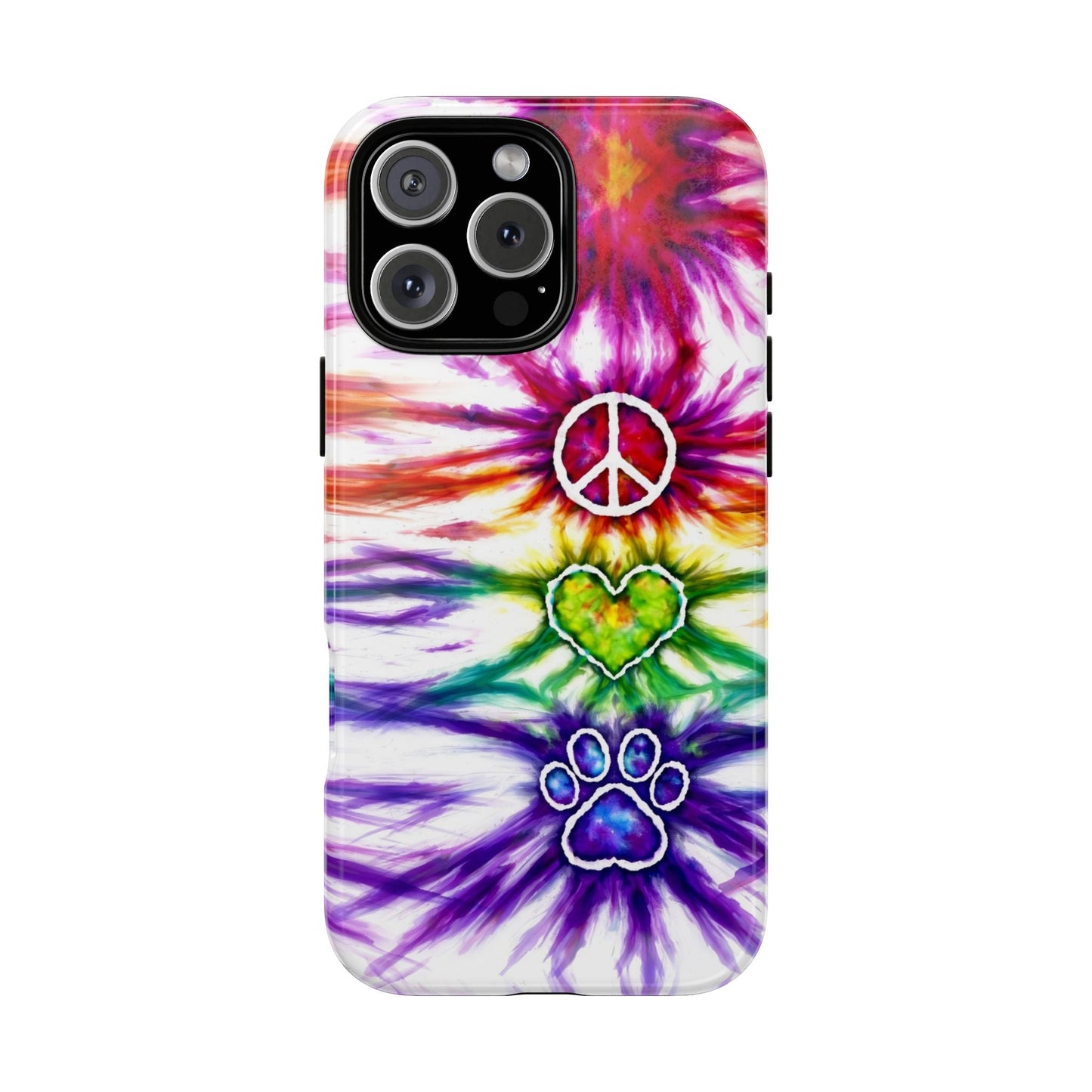 PEACE LOVE PAW PRINT SWIRL PHONE CASE - TLHG1304266