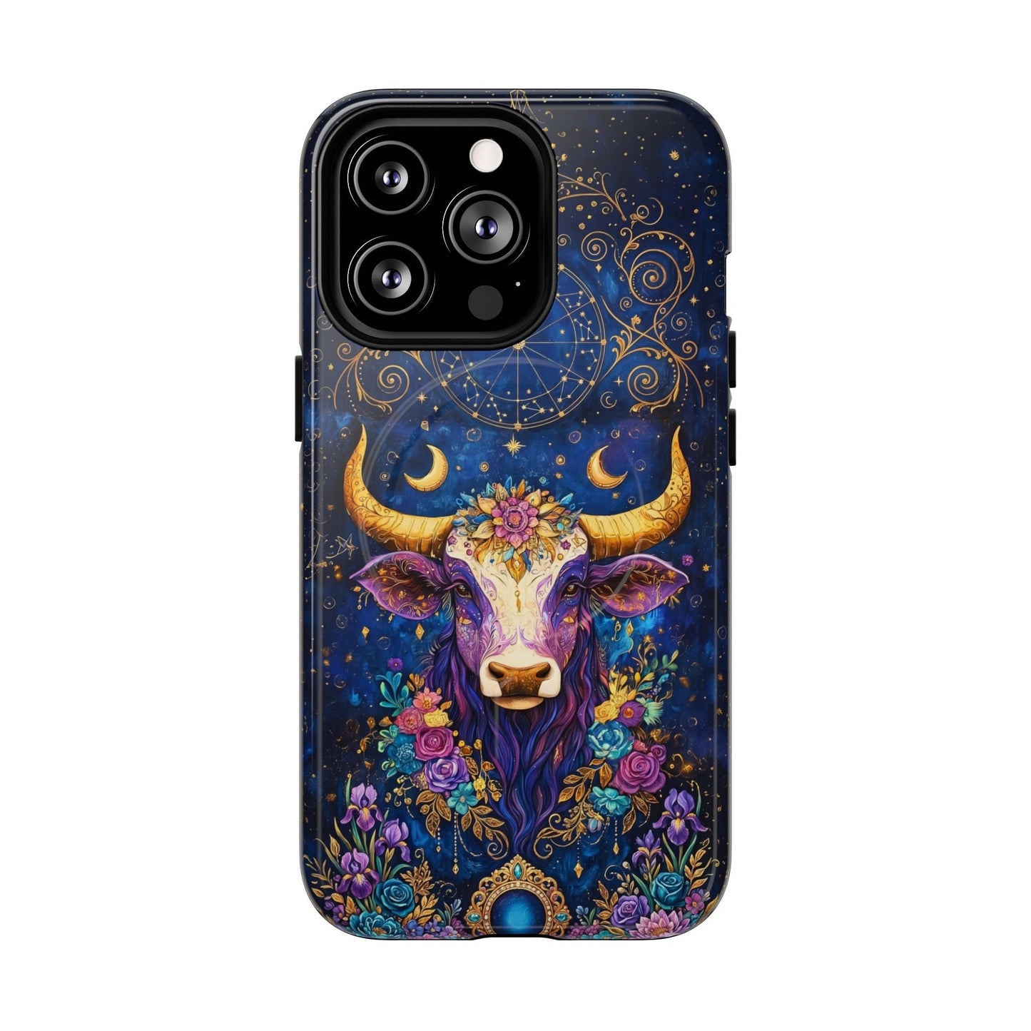 HIPPIE MAGIC COW MAGNETIC PHONE CASE - TLNT2304262