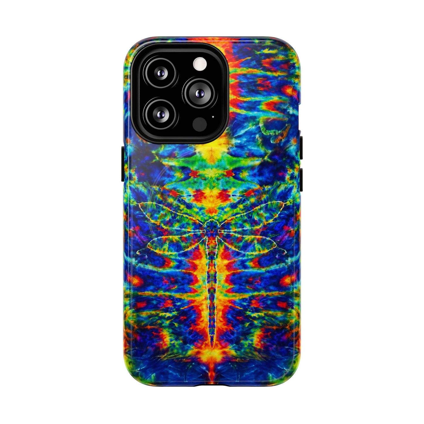 HIPPIE DRAGONFLY COLORFUL SWIRL MAGNETIC PHONE CASE - TLNT1105261