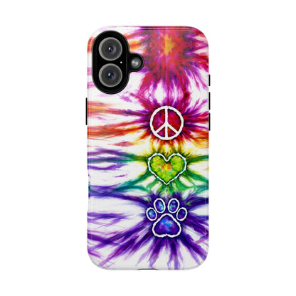 PEACE LOVE PAW PRINT SWIRL PHONE CASE - TLHG1304266