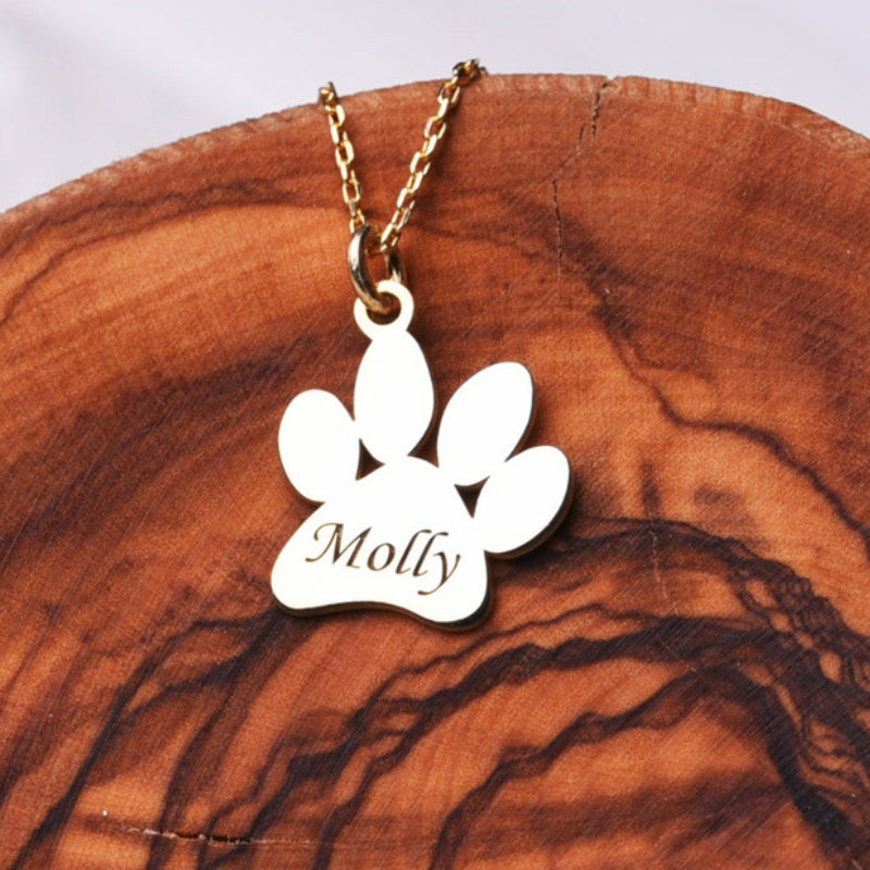 Personalized Dog Claw Carved Necklace