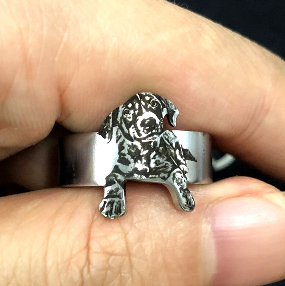 Personalized Cat Dog Photo Ring