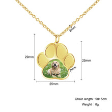 Load image into Gallery viewer, Personalized Pet Footprint Photo Necklace
